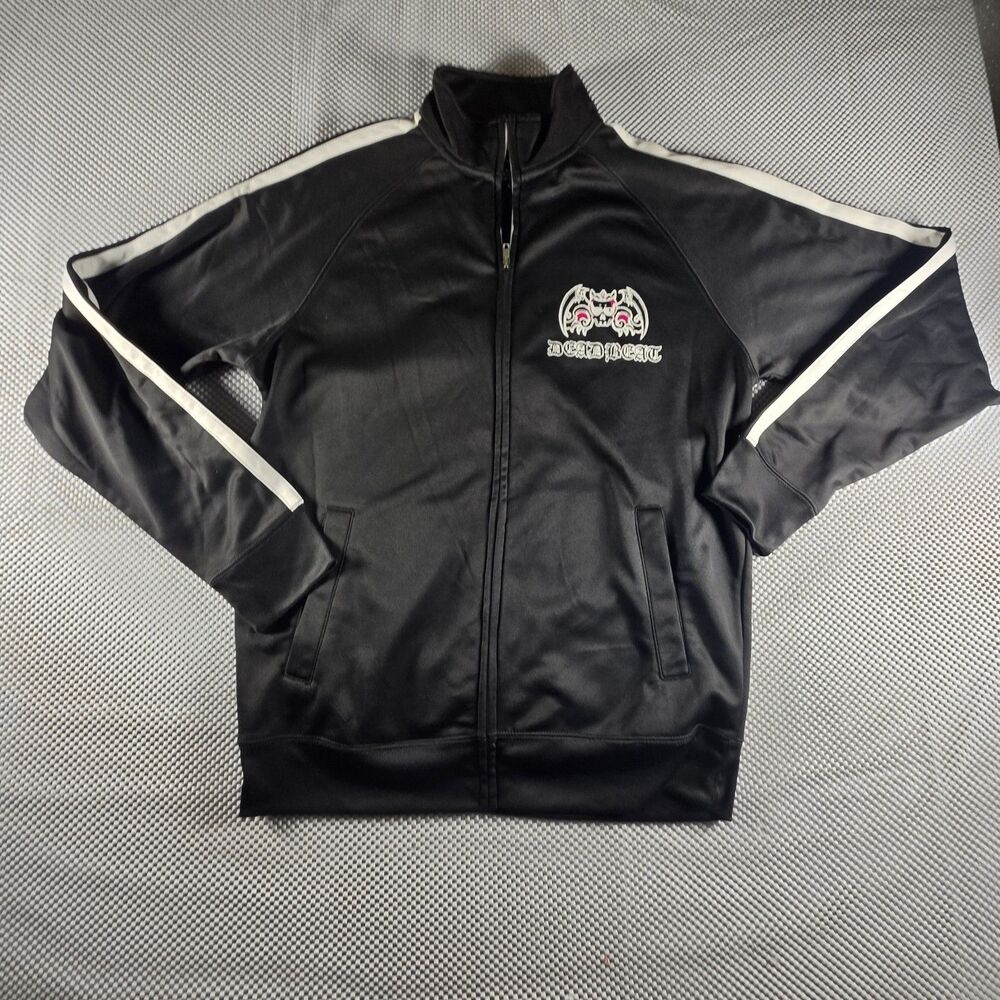 Deadbeat Make What You Love Track Jacket Mens L Black Pink Skull Bat Hololive...